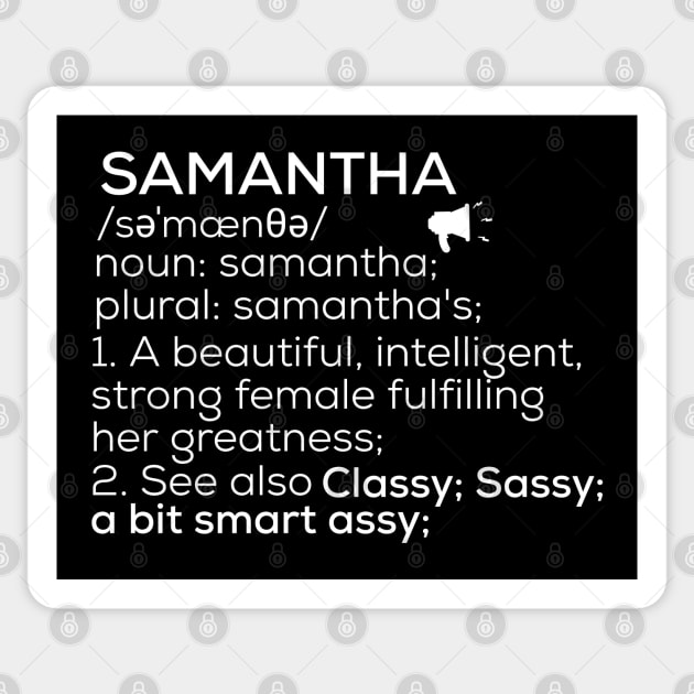 Samantha Name Definition Samantha Female Name Sticker by TeeLogic